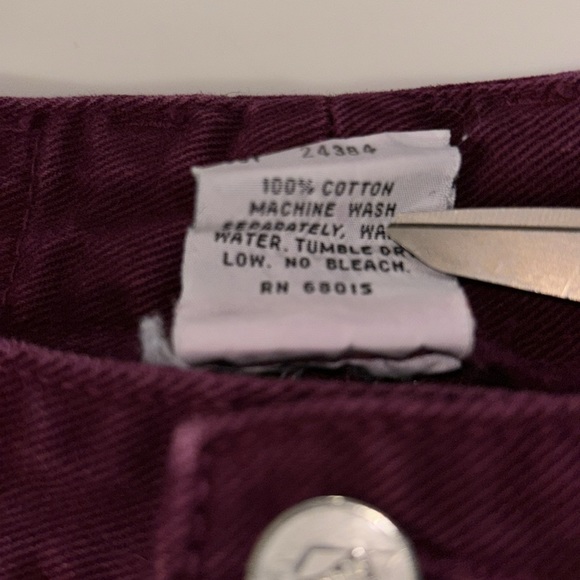 Vintage Bongo high waist exposed button fly tapered jeans 9 - Picture 11 of 11